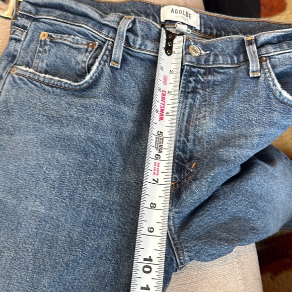 Agolde Toni mid rise style a133-1255 Dark Blue Jeans - Picture 10 of 12